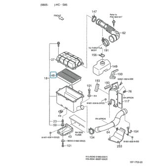 Luchtfilter element Daihatsu / Porter 1.3i - AKTIE