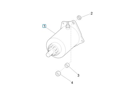 Startmotor  Ape50 - imitatie