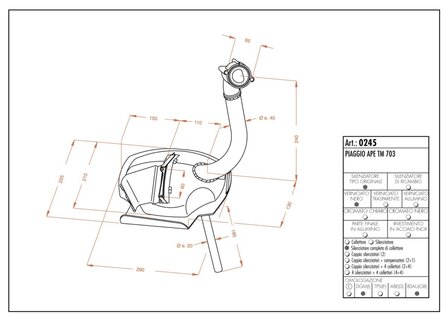 Uitlaat ApeTM + Apecar + Vespacar P2