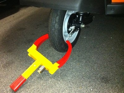 Wheel clamp from 10 inch.