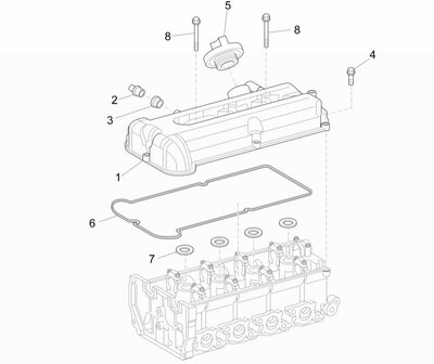 Gasket valve cover Porter Multitech 1.3 E5