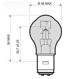 Lamp voor koplamp Ape 12VS2
