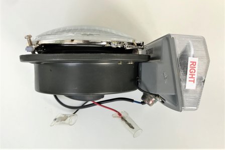 Headlight unit + turn indicator Ape Classic + Calessino + Apecar P501-P601 - Right