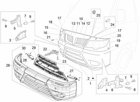 Daylight cover in frontbumper