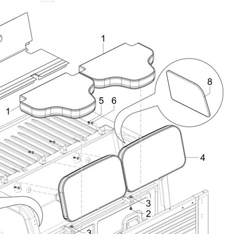 Backrest rearseat Ape Calessino Eu4