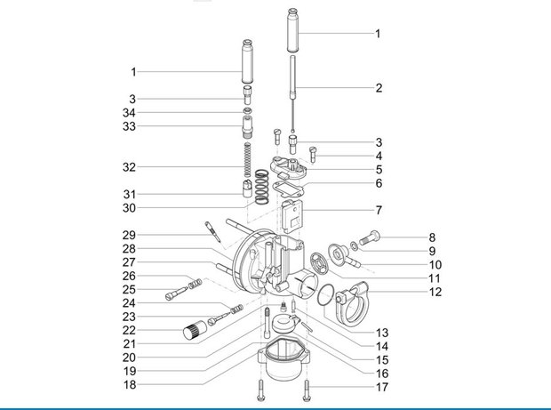 Carburateur aanzuigbuis ring pakking Ape50 