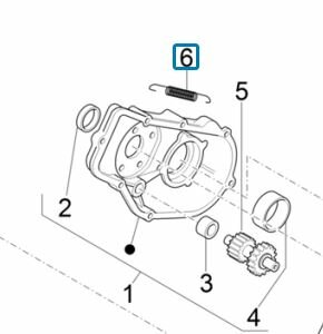 Spring for return lever Ape50 