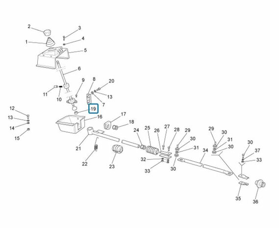 Gear shift Box, Ape P2