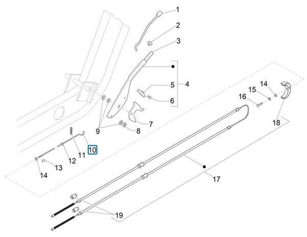 Drawbar handbrake system Ape50