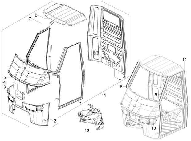 Cabine Ape50 - Pick-up