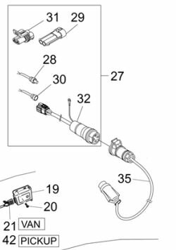 Charging Cable (inside part vehicle) 05-2012 / 07-2016