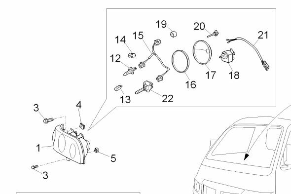 Wire harness headlight Porter +2009