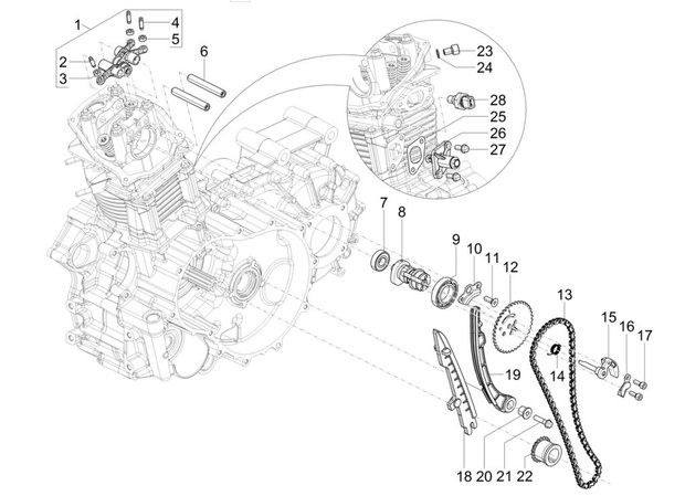 Distribution gear  on cranckshaft Calessino 200 E4