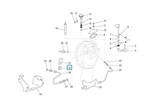 Fairlead oil pressure line ApeTM + Vespacar P2