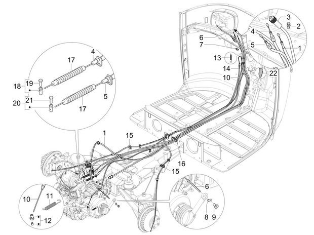 Speedometer cable Calessino 200 EU4 