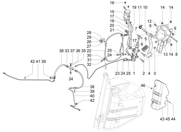 Master brake cylinder Ape50 EU4