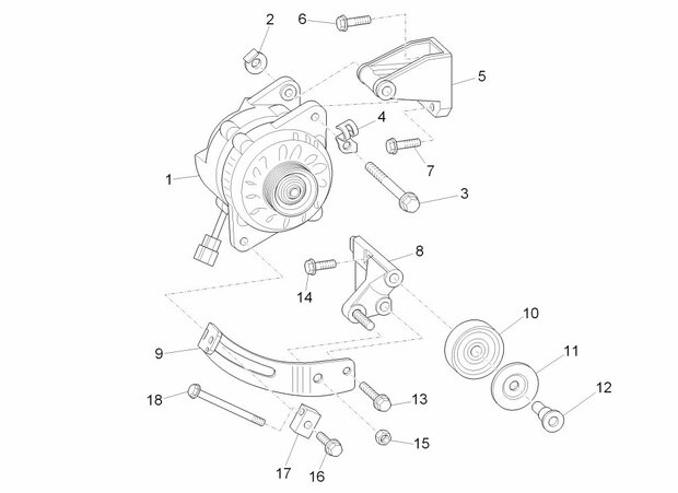 Alternator Porter Multitech 1.3 E5