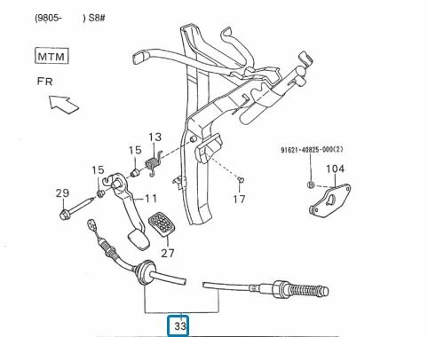 Clutch cable Daihatsu / porter 1.3i