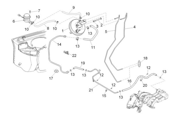 Master brake cyclinder complete Daihatsu / Porter Diesel and Petrol - imitation