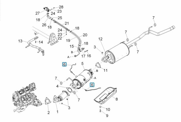 Sensor temperature diesel particulate filter Porter Diesel D120  1.2