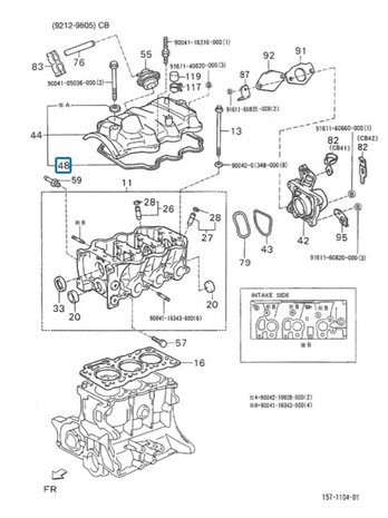 Klepdeksel pakking Daihatsu / Porter 1.0