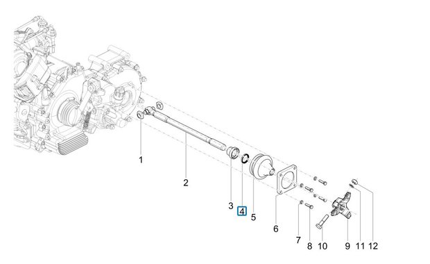 Oil seal drive shaft ApeTM + Calessino + Ape Classic + Vespacar P2 - Gearbox side