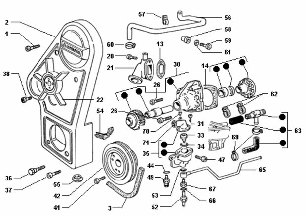 Cooling hose on cylinder head Daihatsu / Porter 1.4 Diesel