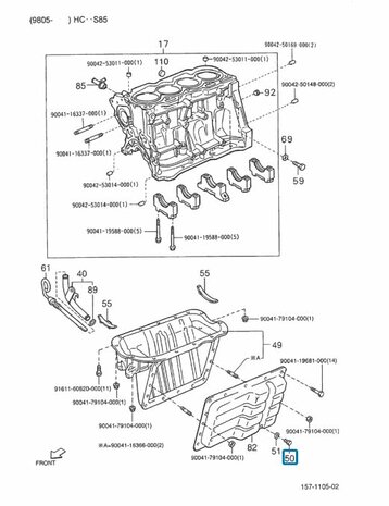 Cranckcase plug Daihatsu / Porter 1.0 + 1.3