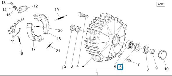 Circlip / borgclip 47mm. achteras en lager in versnellingsbak + Ape50 + Voorwiellager ApeTM