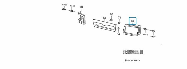 Headlight cover Daihatsu / Porter - Left