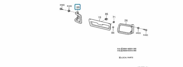 Headlight cover Daihatsu / Porter - Right