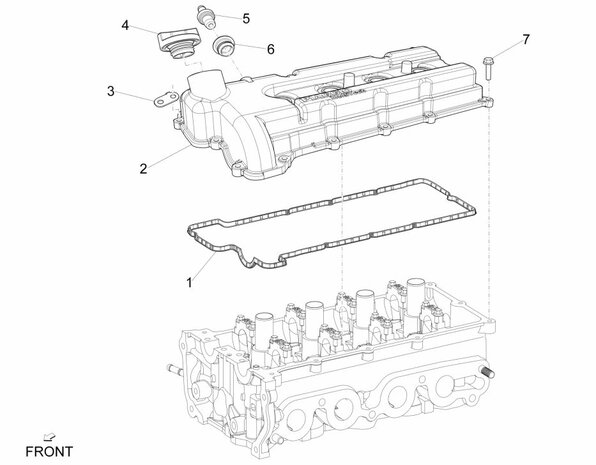 Gasket valve cover Porter Multitech 1.3 E6