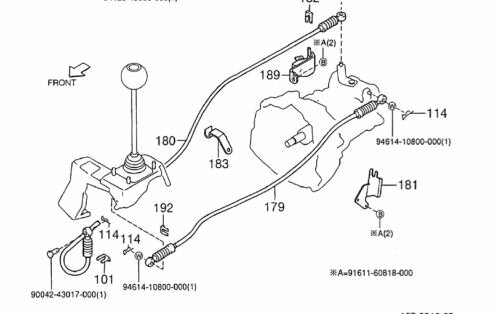 Gear shift cable Porter 1998-2010 - Left