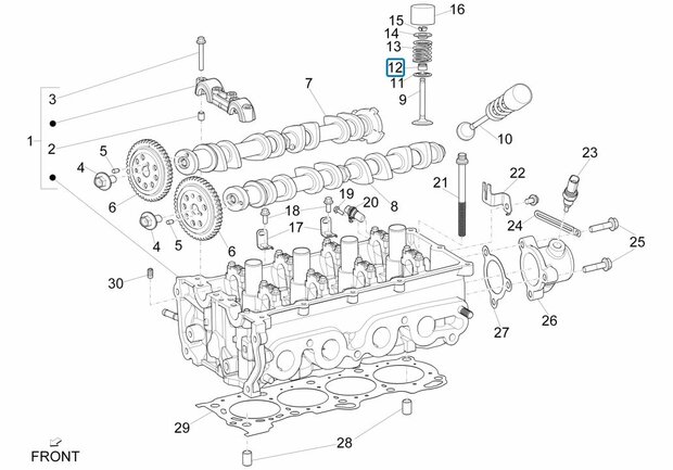 Valve seal cup  Porter Multitech 1.3 E6 + NP6 1.5