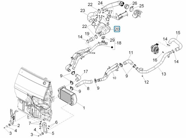 Drukvat luchtinlaat Porter D120 1.2 Diesel