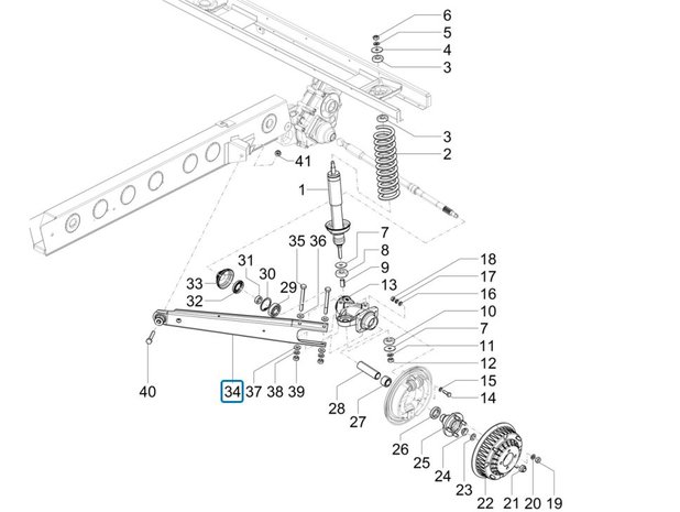 Rear suspension arm Ape50