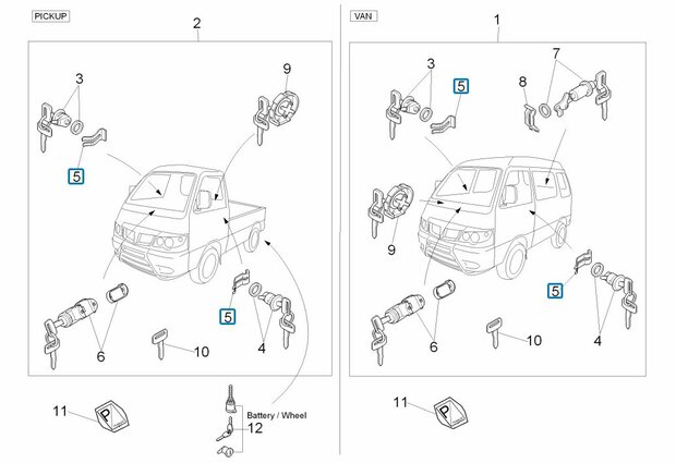 Retaining clip doorlock Daihatsu / Porter