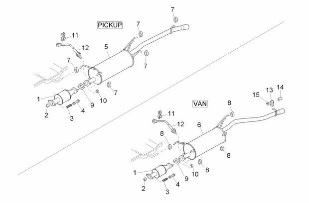 Exhaust mounting rubber Daihatsu / Porter