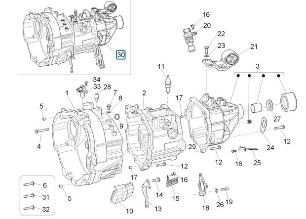 Gearbox complete Piaggio Porter D120 1.2 Diesel