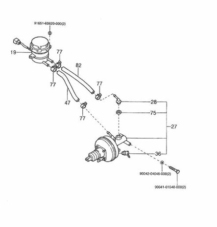 Master brake cyclinder complete Daihatsu  / Porter - imitation