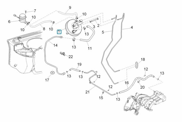 Master brake cyclinder complete Daihatsu  / Porter - imitation