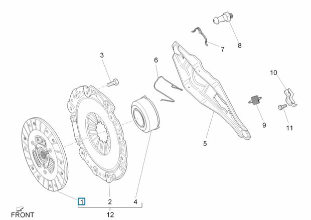 Clutch plate Porter Multitech 1.3 E5 - imitation