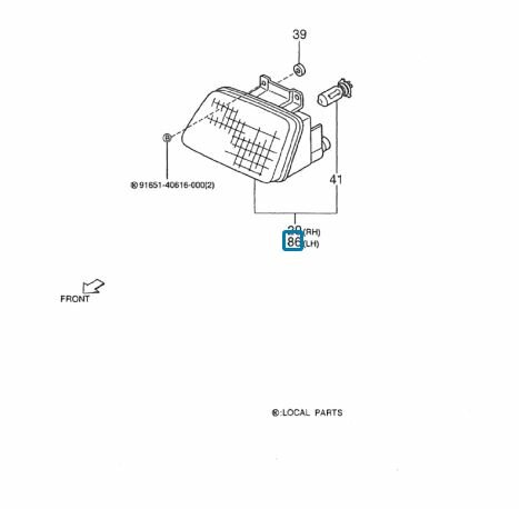 Headlight Daihatsu / Porter without electric adjustable - Left - imitation