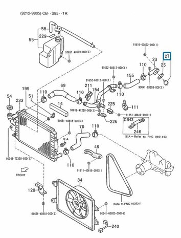 Thermostaat Daihatsu / Porter 1.0  - imitatie