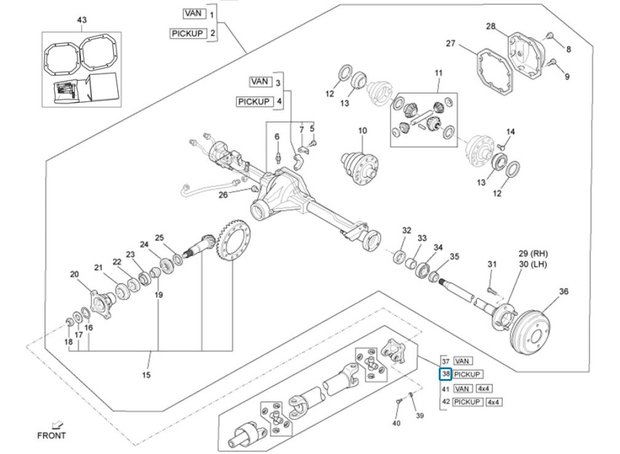 Drive shaft  Daihatsu / Porter Pick-up 1.3i