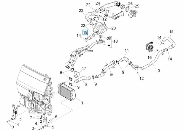 Inlaatslang - verbinding intercooler Porter D120 1.2 Diesel