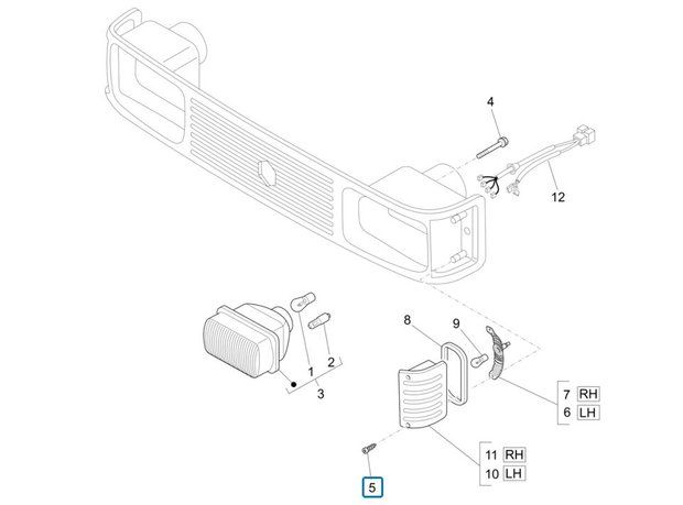 Glas screw orange long model front turn indicator glass ApeTM