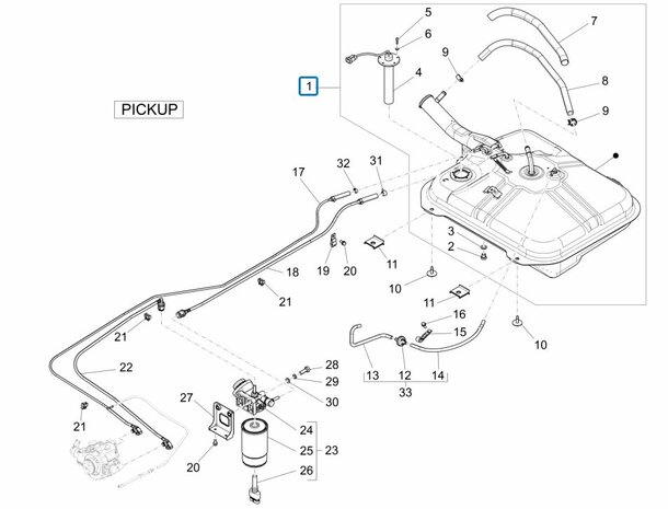 Fuel tank complete Porter D120 Diesel 1.2 - Pick-up