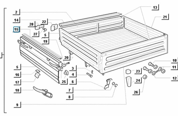  Rubber strip Aluminum body - Back