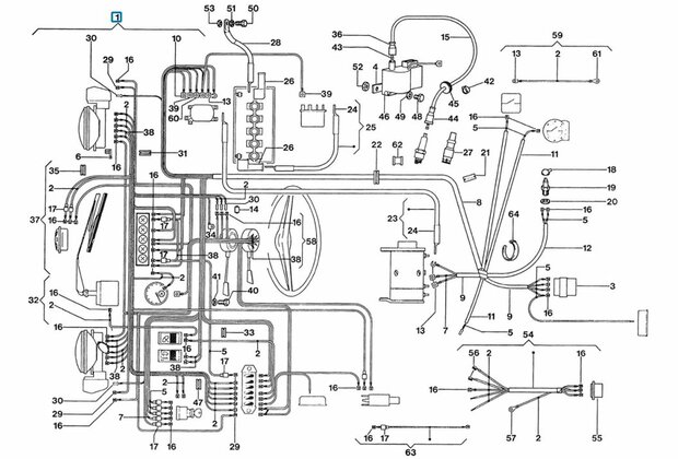 Wire harness Vespacar P2 - Petrol